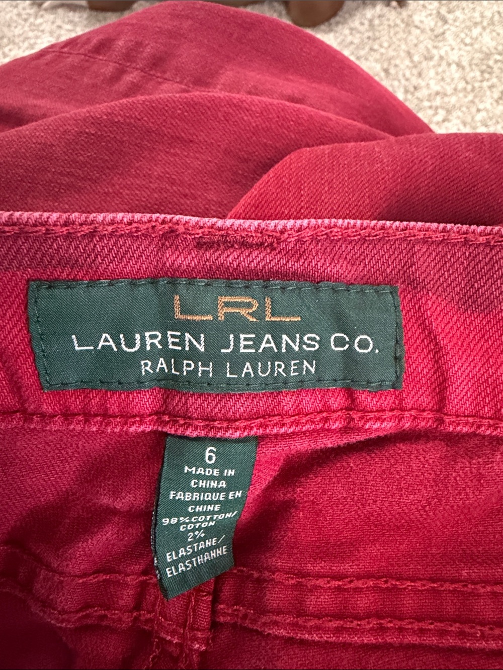 Ralph Lauren Raspberry Red Corduroy Pants - Picture 2 of 9